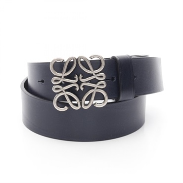 LOEWE Chunky Anagram Belt E619238X49044590 leather Navy NEW mens 106cm