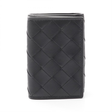 BOTTEGA VENETA Intrecciato Tiny Tri-fold wallet purse 751156VCPP38425 leather BK