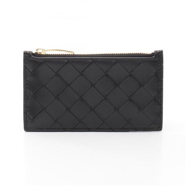 BOTTEGA VENETA Intrecciato Card Case purse wallet 794376VCPP38425 leather Black