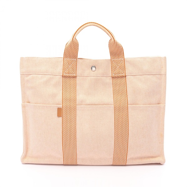 HERMES New Fourre-tout MM Tote Bag canvas Orange Used Women SHW