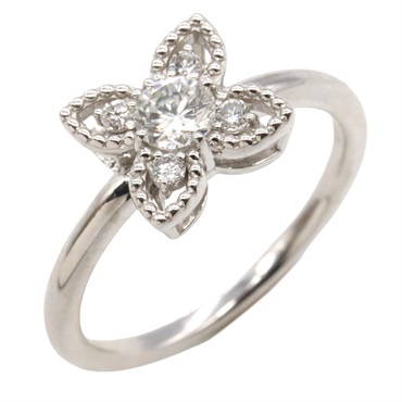 JEWELRY Diamond Ring 18KWG White Gold Used women US size 6