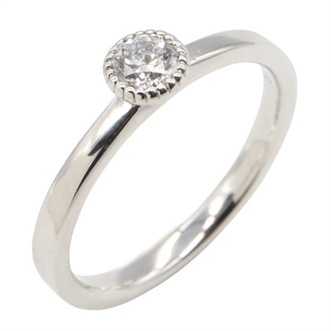 agete Diamond Ring Pt900 Platinum Used Women US size 4.75