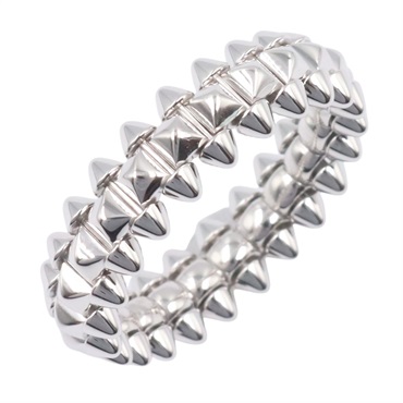 CARTIER Crushed Cartier Ring 18KWG White Gold Used unisex US size 7 #54