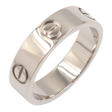 CARTIER Love Ring 18KWG White Gold Used unisex US size 7.5 #56