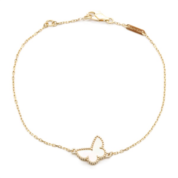 Van Cleef & Arpels Sweet Alhambra Papillon Bracelet 18KYG Mother of pearl Used