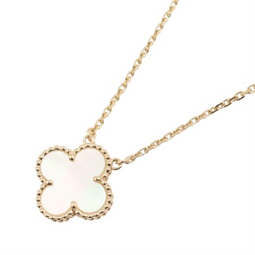 Van Cleef & Arpels Vintage Alhambra Necklace Mother of Pearl 18KYG Gold Used