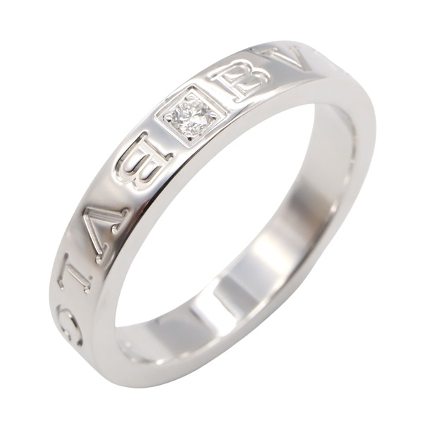 BVLGARI B-zero1 Ring 1P Diamond 18KWG White Gold Used unisex US size 8 #57
