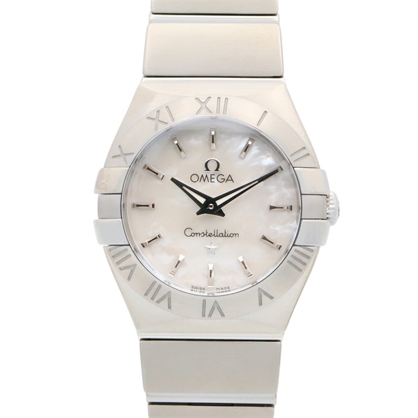 OMEGA Constellation Wrist Watch Quartz Stainless Steel Used Women White