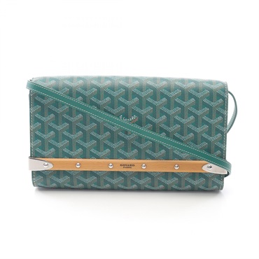 GOYARD Monte Carlo PM Clutch Shoulder Bag canvas leather Green Used Women