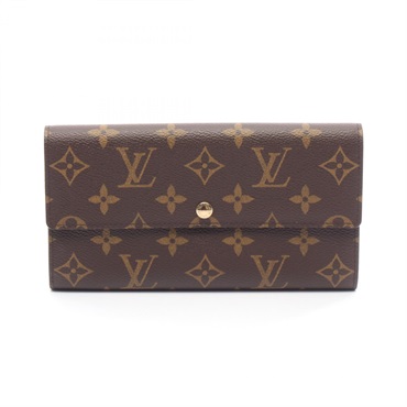 LOUIS VUITTON Porte Monnai Credit Bifold purse M61726 Monogram canvas Brown Used
