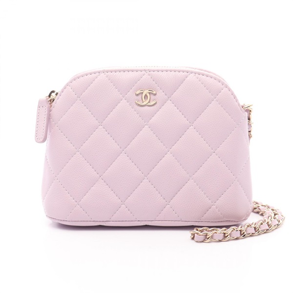 CHANEL Timeless Classic Matelasse Chain Shoulder Bag AP4000 Calfskin Purple GHW