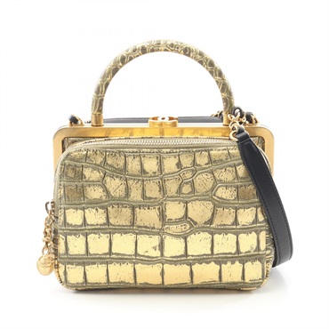 CHANEL COCO Mark Chain Shoulder Handbag leather Black Used Women GHW CC