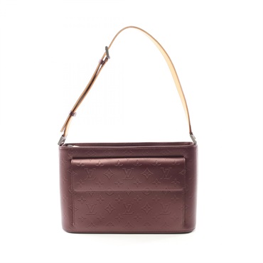 LOUIS VUITTON Alston Shoulder Bag M55126 Monogram Matte Leather Violet Used LV