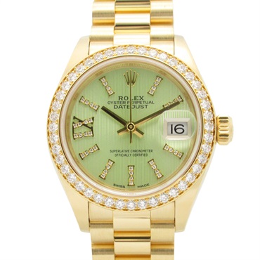 ROLEX Datejust Diamond Wrist Watch 279138RBR Automatic 18KYG Gold Used Women