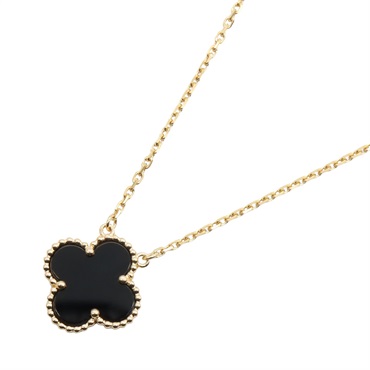 Van Cleef & Arpels Vintage Alhambra Necklace Onyx 18KYG Gold used women