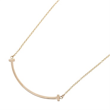 TIFFANY＆CO T Smile Small Necklace 18KG Yellow Gold Used women