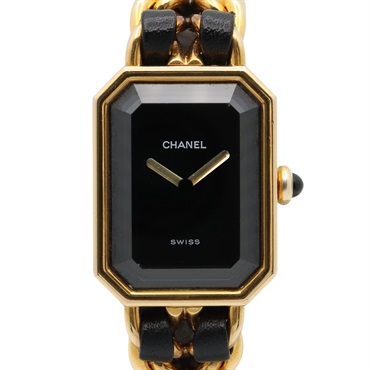 CHANEL Premiere S Wrist Watch H0001 Quartz Gold Plated leather Used Women