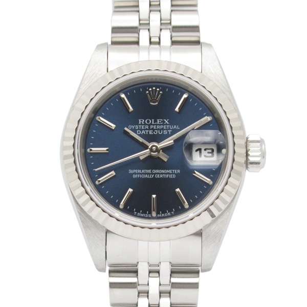 ROLEX Datejust A Wrist Watch 79174 Automatic 18KWG White Gold SS Used Women
