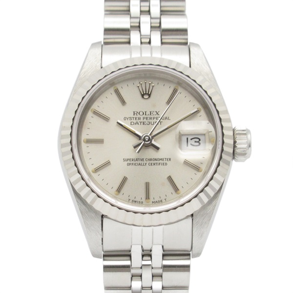 ROLEX Datejust L Wrist Watch 69174 Automatic 18KWG White Gold SS Used Women