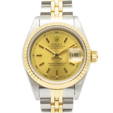 ROLEX Datejust L Wrist Watch 69173 Automatic 18KYG Yellow Gold SS Used Women