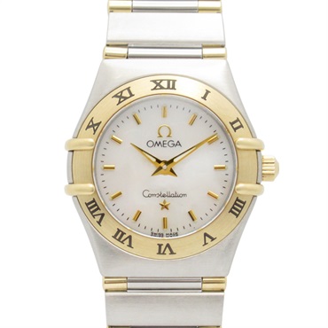 OMEGA Constellation Mini Wrist Watch 1362.70 Quartz 18KYG Gold SS Used Women