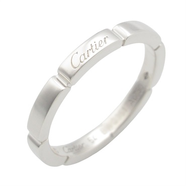 CARTIER Maillon Panthere ring 18KWG White Gold Used unisex US size 7 #54