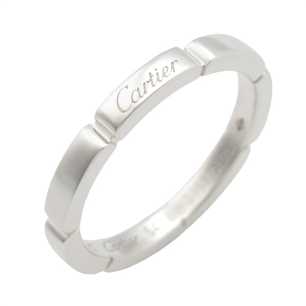 CARTIER Maillon Panthere ring 18KWG White Gold Used unisex US size 7 #54