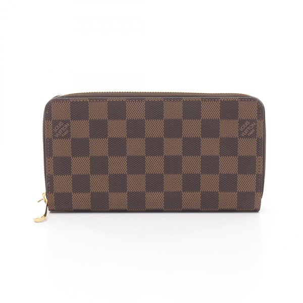 LOUIS VUITTON Zippy Long wallet N60046 Damier canvas Rose valerine Ebene Used LV