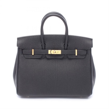 HERMES Birkin 25 Handbag Togo leather Black Used Women GHW B