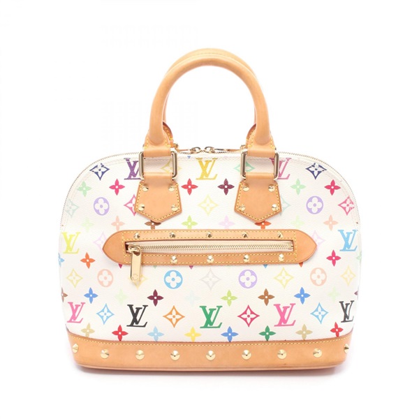 LOUIS VUITTON Alma Handbag M92647 Monogram Multicolore canvas Blanc Used Women