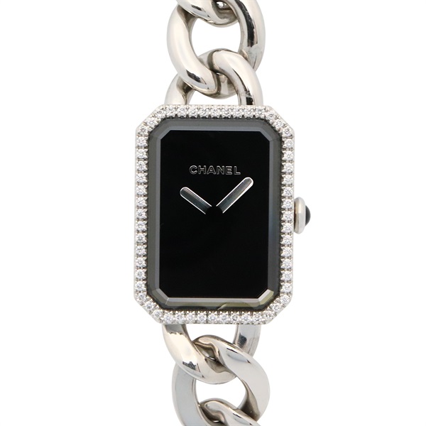 CHANEL Premiere Diamond Wrist Watch H3252 Quartz Stainless Steel Used Women CC