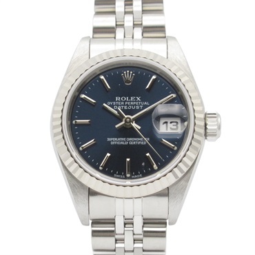 ROLEX Datejust P Wrist Watch 79174 Automatic 18KWG White Gold SS Used Women