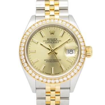 ROLEX Datejust Diamond Random Wrist Watch 279383RBR Auto 18KYG SS used women