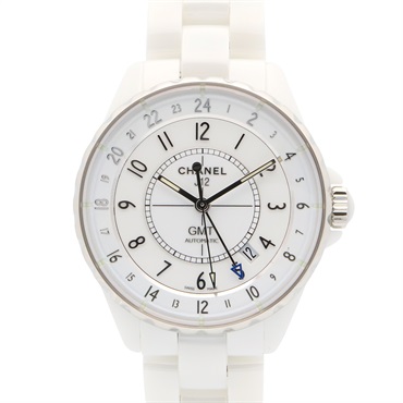 CHANEL J12 GMT Wrist Watch H3103 Automatic Ceramic Used mens white CC Coco