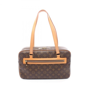 LOUIS VUITTON Cite MM Shoulder Bag M51181 Monogram Canvas Leather Brown Used LV