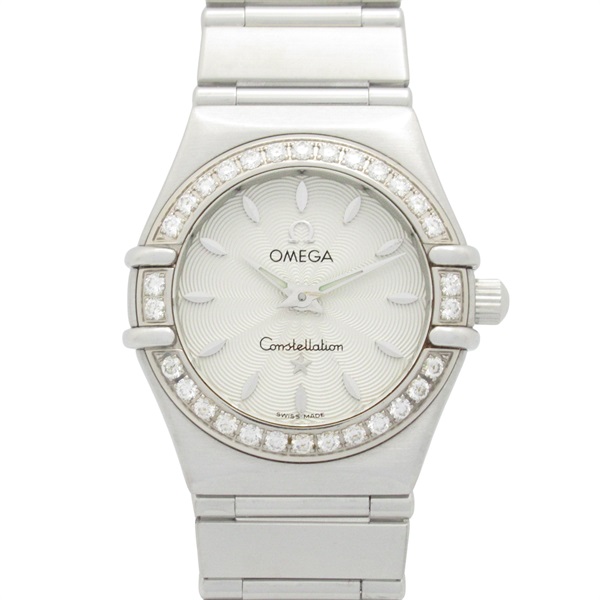 OMEGA Constellation Mini Diamond Bezel Wrist Watch 1466.31 Quartz SS Used Women