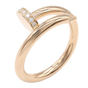 CARTIER Juste un Clou Diamond Ring 18KPG Gold Used Women US size 7.5 #57