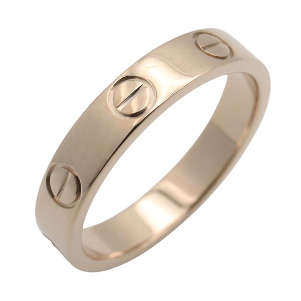 CARTIER Mini Love Ring 18KWG White Gold Used unisex US size 5.25 #50