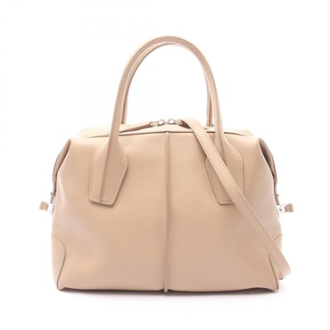 TOD'S D-styling Shoulder Handbag leather Beige Used Women crossbody