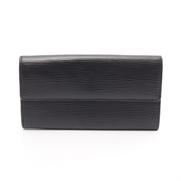 LOUIS VUITTON Portefeuille Sarah Bifoldpurse M63742 Epi leather Black Used LV