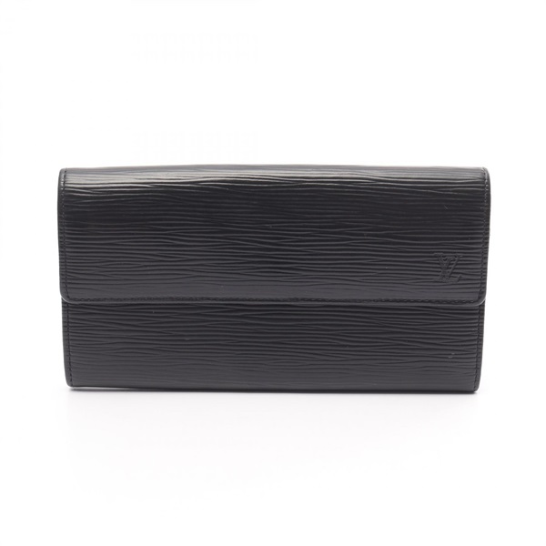 LOUIS VUITTON Portefeuille Sarah Bifoldpurse M63742 Epi leather Black Used LV