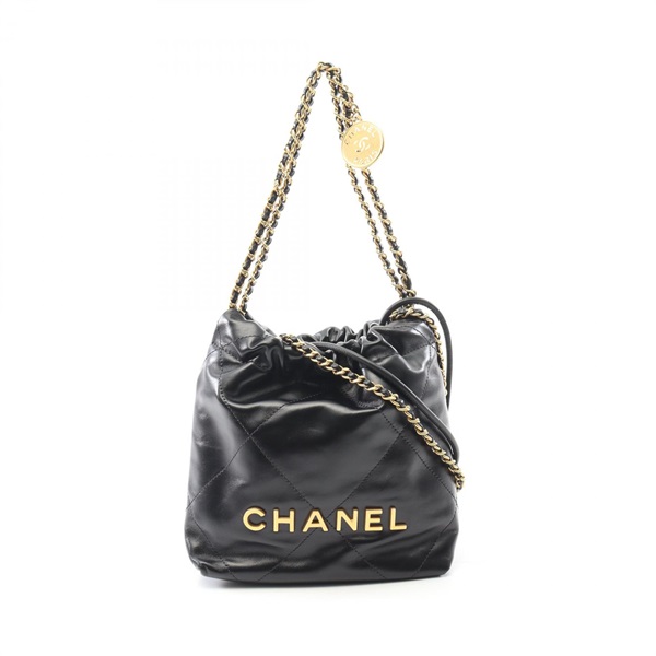 CHANEL chanel 22 mini Chain Shoulder Bag AS3980 leather Black Used Women GHW CC