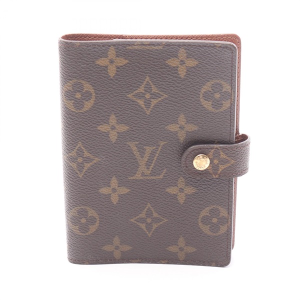 LOUIS VUITTON Agenda PM Notebook cover R20005 Monogram canvas Brown Used Women