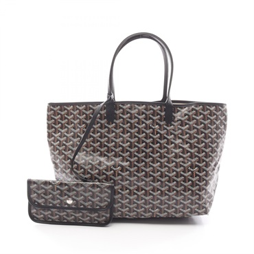 GOYARD Saint Louis PM Tote Bag  canvas leather Black Multicolor Used Women