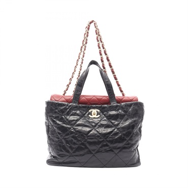 CHANEL Matelasse Chain Shoulder Bag Calfskin Lamb leather BK Bordeaux Used GHW