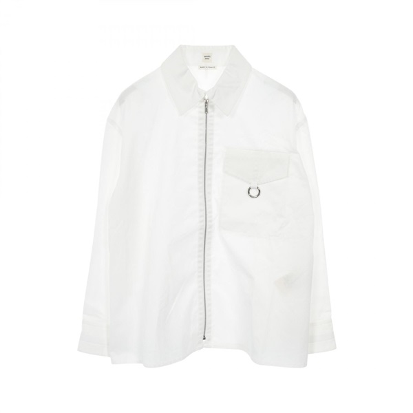 HERMES Serie button Tops Shirts 3E0616DX cotton White White Used Women size 34