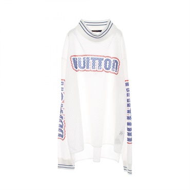 LOUIS VUITTON T-shirt RM222 P46 HNY67W Polyester White Blue #M Used Mens