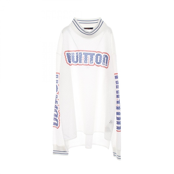 LOUIS VUITTON T-shirt RM222 P46 HNY67W Polyester White Blue #M Used Mens
