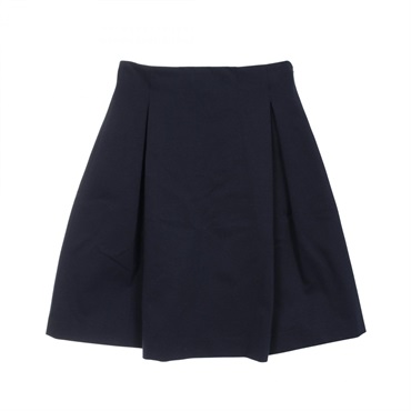 JIL SANDER A-line Skirt WF577008 MW720026 Rayon Nylon Navy #36 Used Women