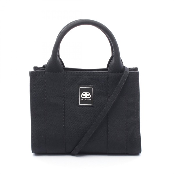 BALENCIAGA TRADE XS Hand Tote shoulder crossbody Bag 620882 canvas Black Used